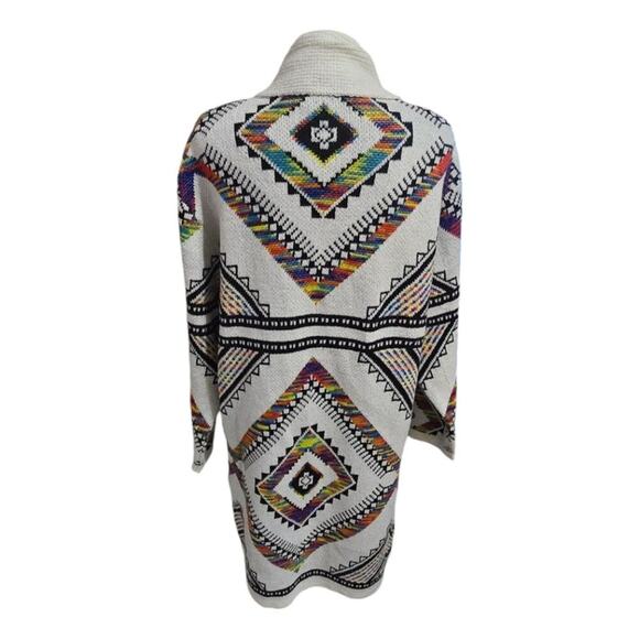 Northern Angel Aztec Tribal Print Shawl Collar Duster Cardigan‎ Coatigan Plus 2X - Picture 4 of 6